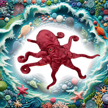 Red Octopus Plush Toy Plushtery