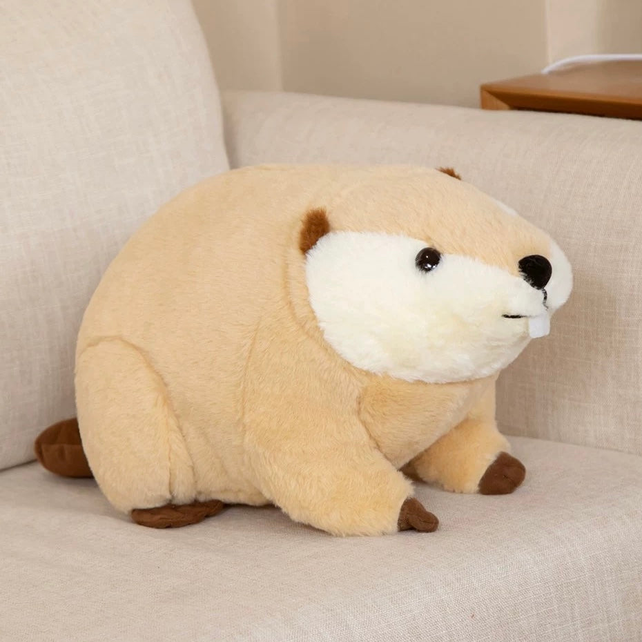 Beige Beaver Plush Toy