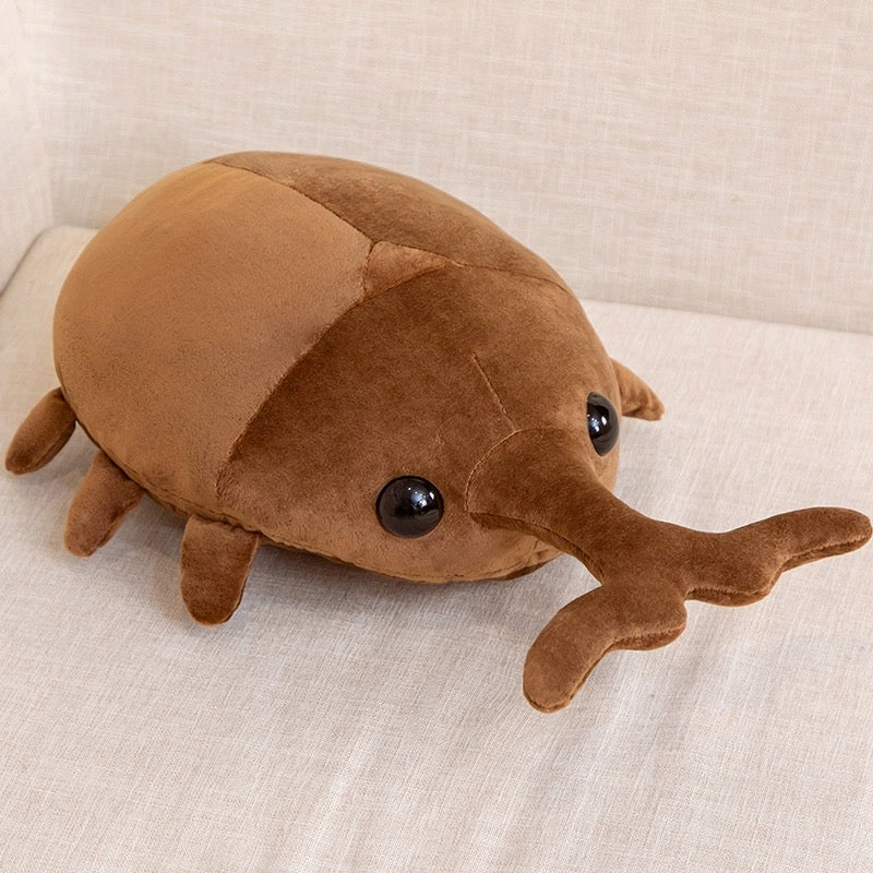 Brown Cute Rhino Beetle Plush Toy