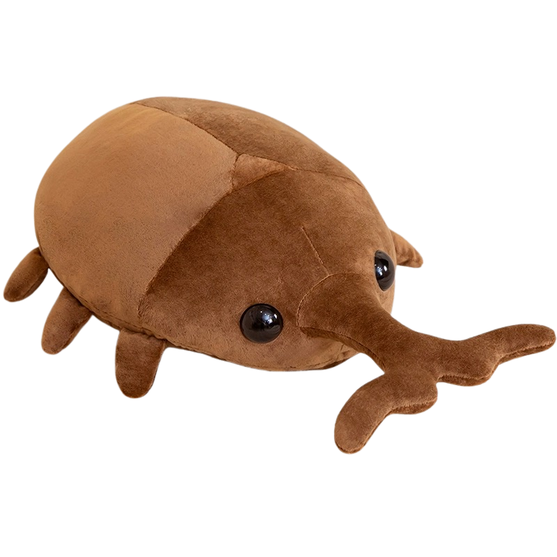 Brown Cute Rhino Beetle Plush Toy