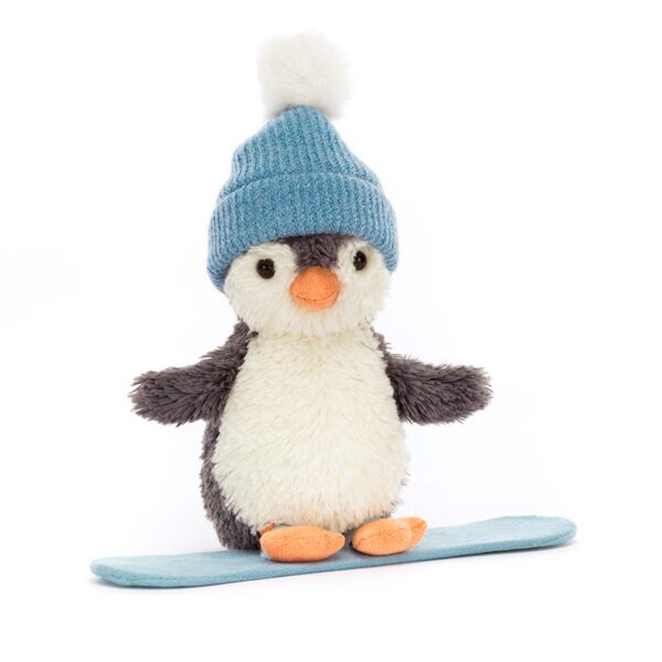 Peanut Penguin Snowboarding Plush Toy