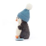 Peanut Penguin Snowboarding Plush Toy